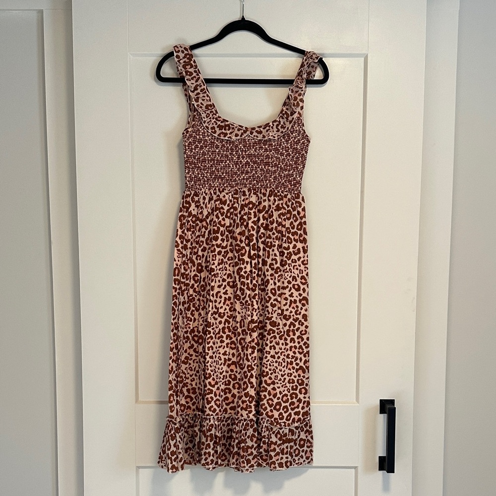 Leopard Print Midi Dress